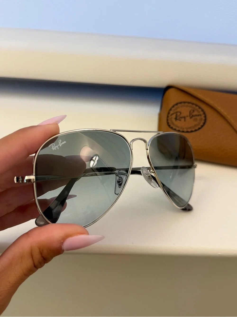 Ray-Ban Silver Evolve Aviator Sunglasses